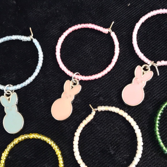 Set of 6 Easter wine charms - Picture 2 of 2